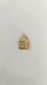 Minimalist gold copper padlock pendant charm for handmade DIY jewelry making projects - Lock Shape (HY-579) / 24.6x17.3x2.55mm