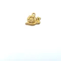 18K gold-plated stainless steel snail pendant for DIY jewelry making - Snail Style (HY-594) / Gold