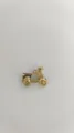 Vintage gold-toned scooter shaped pendant charm for handmade DIY jewelry projects - Scooter Style (HY-593) / 23.2x18.15x6.3mm