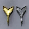 Edelstahl Walflosse Anhänger in Gold und Silber für DIY Schmuck Halsketten Zubehör - Fischschwanz (HY-936) / 18.12*18.78*1.23mm / Silber