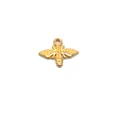 Exquisite 18K gold plated stainless steel bee charm pendant for DIY jewelry designs - Dragonfly Style (HY-595) / Gold