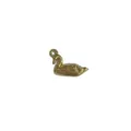 Elegant 18K gold-plated stainless steel swan charm for DIY jewelry making projects - Swan Style (HY-852) / Gold