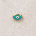 Turquoise and gold plated stainless steel Evil Eye charm for DIY jewelry making - Evil Eye / Blue