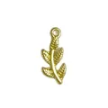Small gold plated stainless steel leaf pendant charm for DIY jewelry making and crafts - Classic Leaf Pendant Style (HY-869)