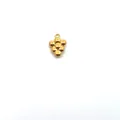 Golden grape cluster pendant charm in 18K gold plated stainless steel for DIY jewelry - 1 Piece (14.65x10.65x5.15mm)