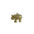 Golden 18K gold-plated stainless steel elephant pendant for jewelry making - Elephant Style (HY-858) / Gold
