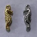 Seepferdchen Anhänger aus Edelstahl in Gold und Silber für DIY Schmuckherstellung - Seepferdchen (HY-950) / 14.52*3.98*3.11mm / Silber
