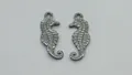Detaillierte Seepferdchen-Anhänger aus Edelstahl für DIY-Halsketten- und Armbandschmuck. - 20.6*8.53*1.55mm