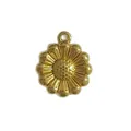 Gold-plated stainless steel sunflower shaped pendant for DIY necklace and bracelet jewelry - Honeycomb Center Sunflower Style (HY-914)