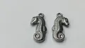Silberne Seepferdchen-Anhänger aus Edelstahl für DIY-Halsketten und Armbänder Zubehör - 20.85*9.7*3.2mm