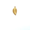 Exquisite 18K gold-plated stainless steel leaf pendant charm for DIY jewelry making projects - 1 Piece (24.15x10.6x2mm)