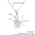 Elegante collana con ciondolo a forma di gatto argento e brillante zircone tondo - Serpente