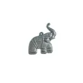 Intricate silver-colored stainless steel elephant pendant for DIY handmade jewelry crafting - Elephant Style (HY-860) / Silver