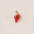 Red enamel gold-plated stainless steel conch shell charm for DIY handmade necklace jewelry - Conch / Red