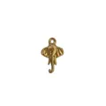 Gold-plated stainless steel elephant head charm for DIY jewelry making and crafts - Fish Style (HY-59) / Gold
