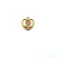 Elegantly crafted gold-plated stainless steel rose heart pendant for DIY jewelry design - 1 Piece (18.4x16.15x1.85mm)