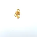 Delicate 18K gold plated stainless steel rose flower charm for DIY jewelry making - 1 Piece (20.4x11.95x2mm)