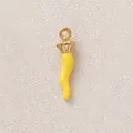 Gelber italienischer Horn-Chili-Anhänger aus vergoldetem Edelstahl für DIY-Schmuck - Gelbe Lange Chili