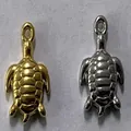 Seeschildkröten-Anhänger aus Edelstahl in Gold und Silber für DIY-Schmuckherstellung - 16.23*11.85*2.91mm