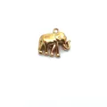 Golden elephant pendant in 18K gold-plated stainless steel for DIY jewelry - Elephant Style (HY-610) / Gold