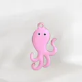 Rosa Emaille-Oktopus-Anhänger aus Edelstahl für DIY-Schmuckherstellung - Oktopus / Hellrosa