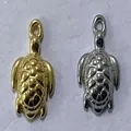 Meerschildkröten-Anhänger aus gold- und silberfarbenem Edelstahl für DIY-Schmuck - 17.73*17.85*2.51mm