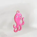 Niedlicher rosa Cartoon-Oktopus-Emaille-Anhänger für DIY-Schmuckherstellung und Ketten - Oktopus / Dunkelrosa