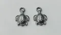 Detaillierte Meeresschildkröte Anhänger aus Edelstahl für DIY Halsketten und Armbänder - 18.3*12.05*4.37mm