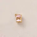 Close-up of pink enamel hourglass pendant with gold-plated finish for DIY jewelry - Pink Hourglass