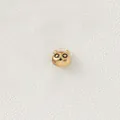 Macro view of a gold-plated stainless steel cartoon raccoon bead for DIY jewelry making - Black Decorated Animal (Style 12)