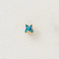 Close-up of a cute blue enamel cartoon pig bead for DIY jewelry making - Sky Blue Enamel Animal (Style 13)