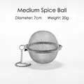 Premium medium size 304 stainless steel seasoning ball tea infuser with 7cm diameter - M / 7cm Diameter