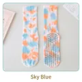 Professionelle rutschfeste Tie-Dye-Yogasocken in Himmelblau für Pilates und Fitness - Einheitsgröße 36-42 / Himmelblau