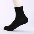 Classic men's cotton crew socks in solid black for everyday comfort and durability. - Crew Socks / Black