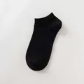 High-quality men's black ankle socks with a breathable low-cut design for comfort - Quarter / Black