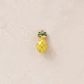 Ciondolo a forma di ananas in smalto giallo dorato per creazione di gioielli fai da te - Ananas