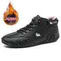 Warm men's black plush-lined high-top Martin boots with anti-slip octopus rubber sole - 38 / Plush Lined Style (C8008M) / Black