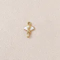 Golden stainless steel cartoon elephant pendant with white enamel for DIY jewelry making - Manta Ray / White