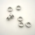 Doppelbogen-Distanzperlen aus Edelstahl in Silber für die DIY-Schmuckherstellung - 6.5mm*3mm*4mm / Stahlfarbe