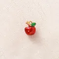 Ciondolo a mela rossa in acciaio inossidabile dorato per gioielli DIY - Mela Rossa