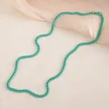 Collar de cadena cubana de laca mate turquesa hecho de acero inoxidable muy duradero - 50cm / Verde