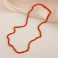 Collar de cadena cubana de acero inoxidable pintado en naranja para un estilo moderno - 50cm / Naranja