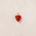 Ciondolo smaltato a forma di uva rossa per collane e bracciali fai-da-te - Grappolo d'Uva Rosso