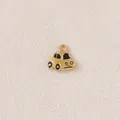 Gold-plated stainless steel cartoon car charm with black enamel for DIY necklace making - Small Car Style / Gold