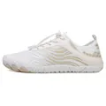 Zapatos de agua blancos y dorados de secado rápido para surf y deportes acuáticos - 36 / Albaricoque Blanco (H02)