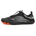 Zapato de agua negro de secado rápido para surf con suela antideslizante naranja - 36 / Estilo H02 (H02) / Negro