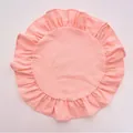 Effen roze placemat met ruches en een eenvoudig Koreaans ontwerp voor de eettafel - Roze (Nr. 23)