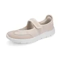 Zapatos planos Mary Jane beige cómodos para mujer con parte superior de punto transpirable - 35 / Beige