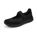 Cómodos zapatos Mary Jane negros con malla transpirable y suela de EVA suave y flexible - 35 / Negro