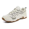 Resistentes botas de senderismo crema con malla transpirable y suela de goma - 36 / Beige